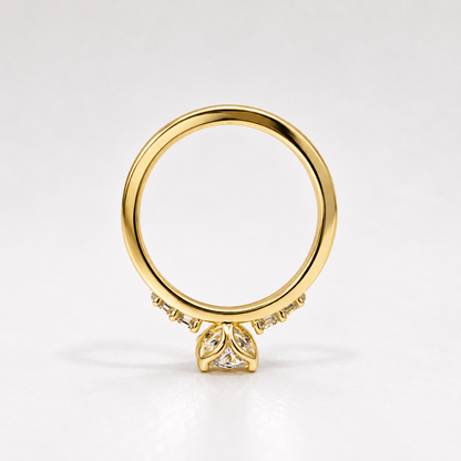 0.50 CT Dainty Round Lab Grown Diamond Promise Ring, Diamond Engagement Ring for Women, Ring in 14K Yellow White Gold #8850