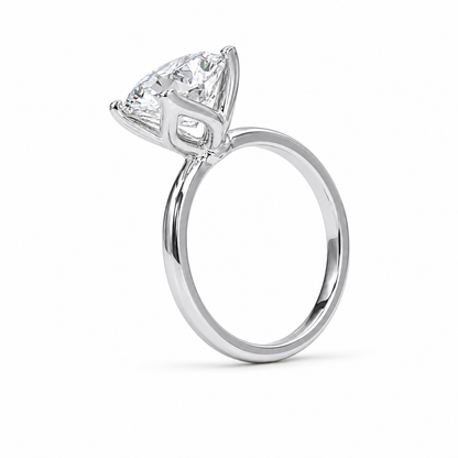 Mossiante Round Solitaire Engagement Ring, Round Brilliant Moissanite Wedding Ring, 14k White Gold Solitaire Moissanite Ring For Her   #6637