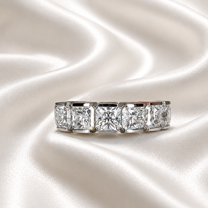 Lab grown diamond stacking wedding band, half eternity diamond matching wedding band solid gold, lab created diamond anniversary band