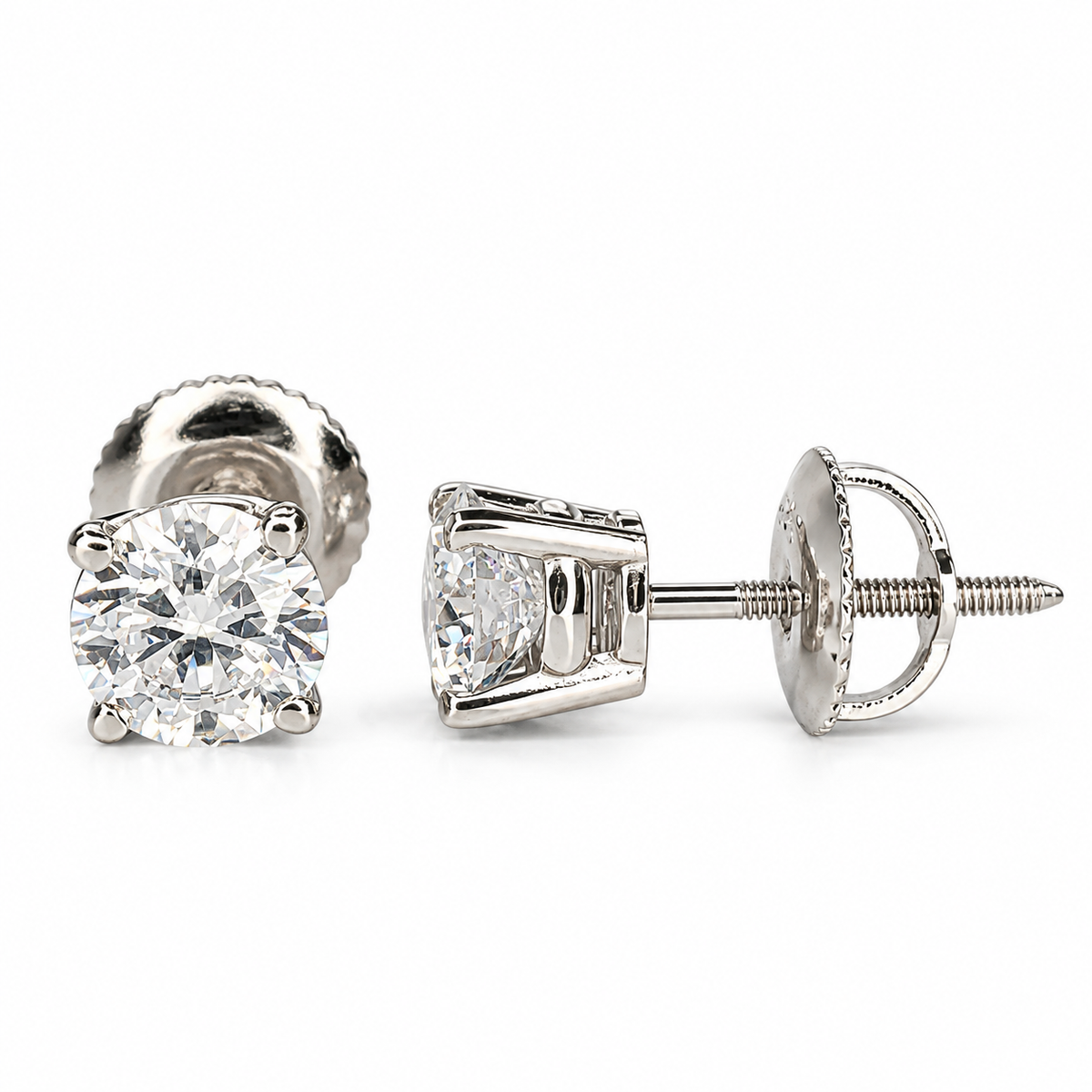 Moissanite Stud Earrings, Wedding Earrings, Screw Back, Push Back Earring, Earrings for Women & Men Earrings for Gift moissanite earrings