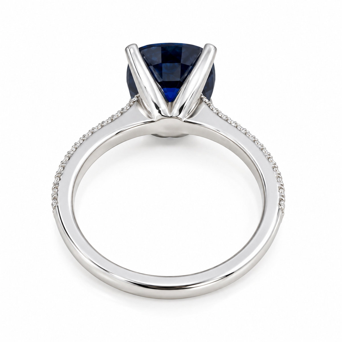 Blue Sapphire Ring 14k solid gold, Cushion Cut Blue sapphire Engagement Ring, September Birthstone Jewelry, Something Blue Bridal Ring