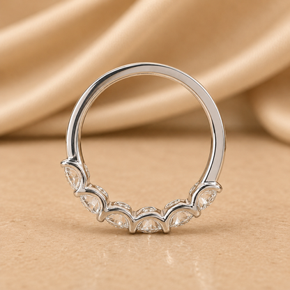 Lab grown diamond stacking wedding band 14 k solid gold, lab created cvc diamond stacking band, lad grown diamond half eternity band