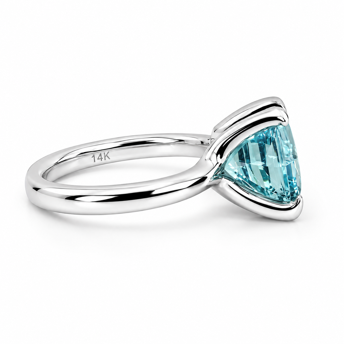 Paraiba Tourmaline Neon Blue Web Cut Engagement Ring 14K White Gold Unique Paraiba Web Cut Tourmaline Promise Wedding Anniversary Ring #7327