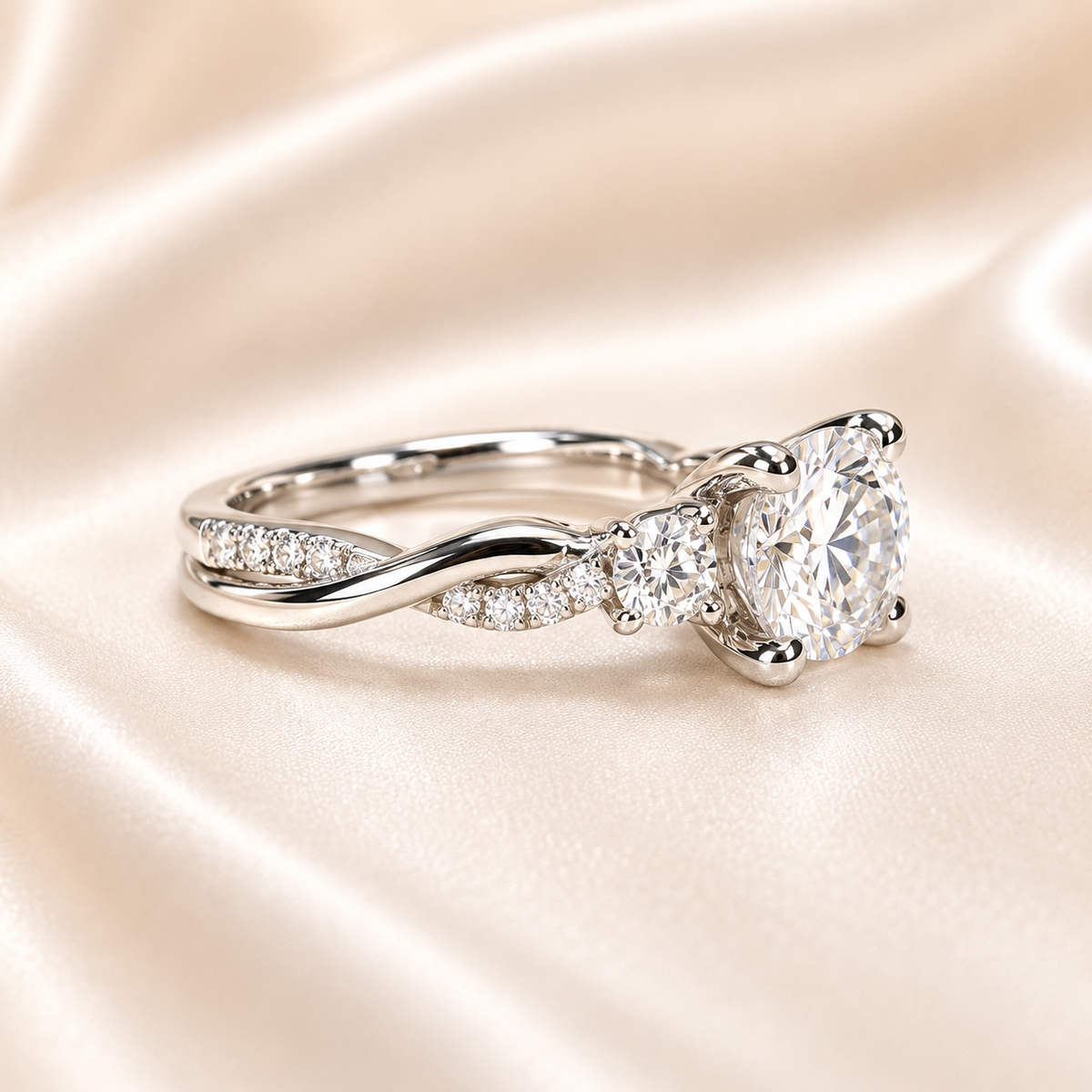 Lab Grown Diamond Wedding Ring, Certified Lab Diamond Ring, Classic Solitaire Gold Engagement Ring Cushion Diamond Wedding Ring