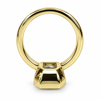 Certified Moissanite Ring, Asscher Cut Moissanite Engagement Ring, Bezel Set Solitaire Ring, Everyday Ring, 14k Gold Ladies Ring