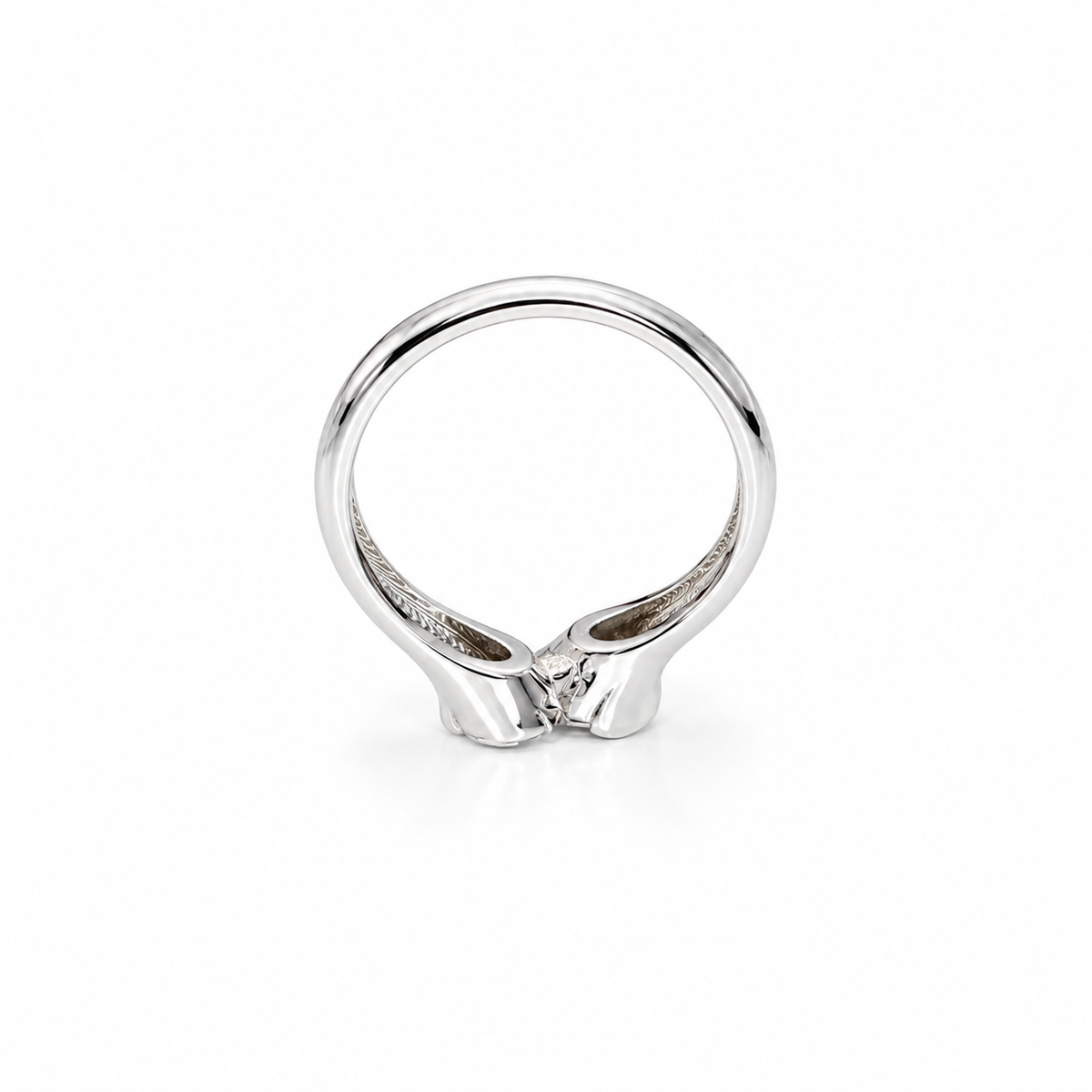 Round Moissanite 2 Stone Engagement Ring,  14k Gold Moissanite Mother's Ring, Forever Us Two Stone Moissanite Wedding Ring For Ladies #7144