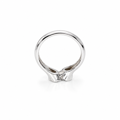 Round Moissanite 2 Stone Engagement Ring,  14k Gold Moissanite Mother's Ring, Forever Us Two Stone Moissanite Wedding Ring For Ladies #7144