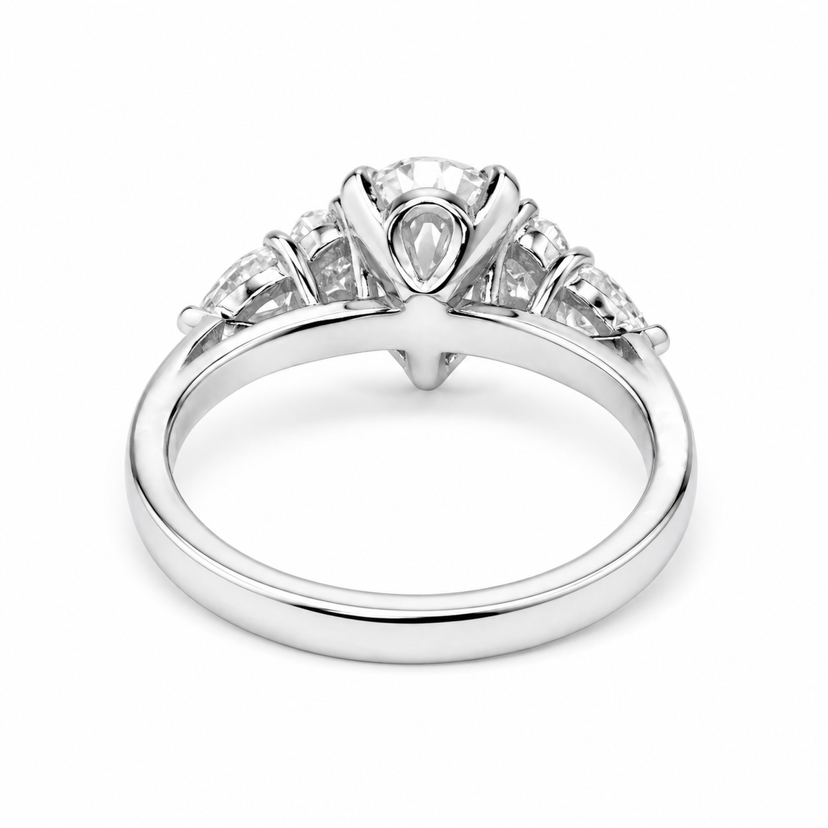 Pear shaped ring 14k solid gold, Pear shaped moissanite halo engagement ring, Teardrop ring, Unique wedding promise anniversary ring,  #8037