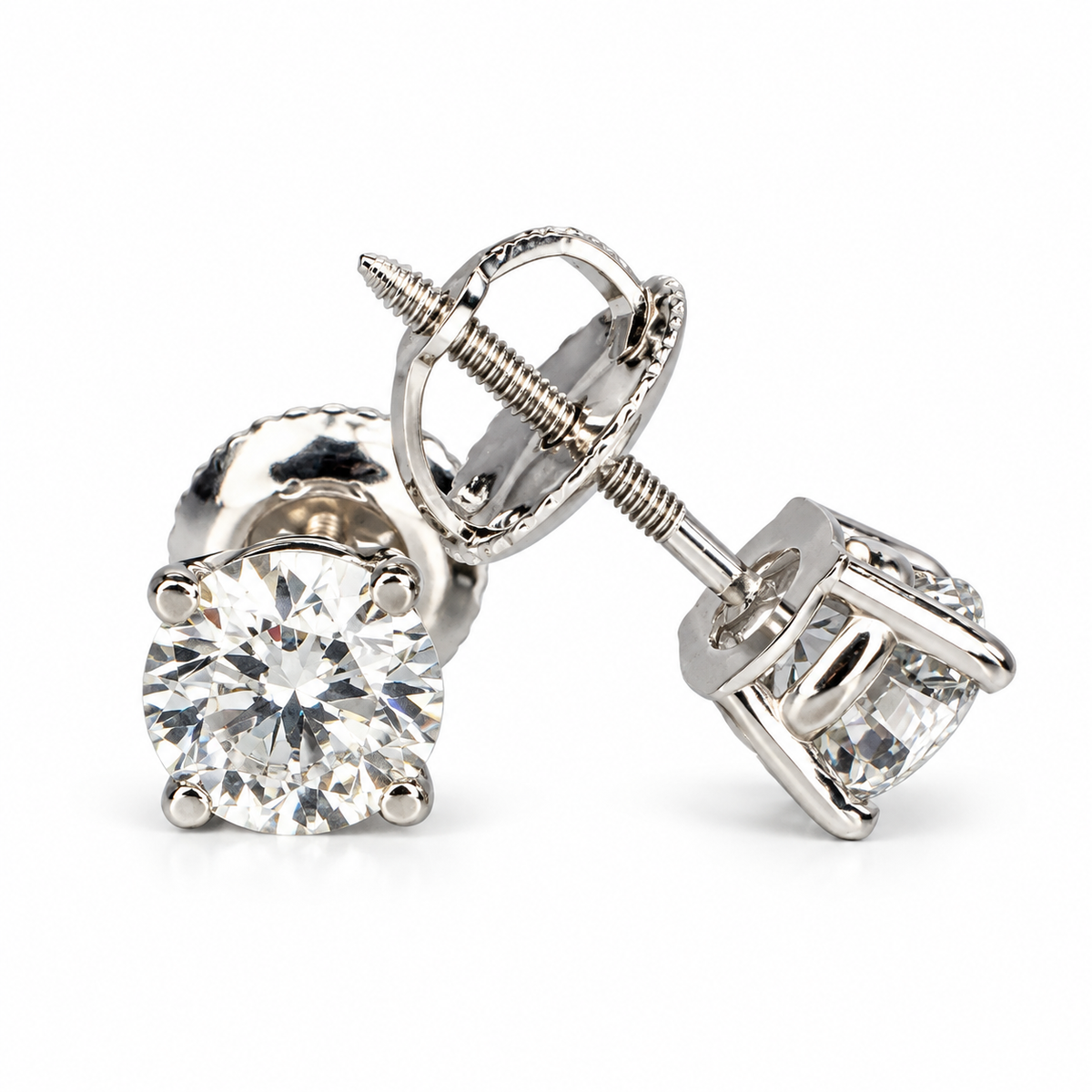Moissanite Stud Earrings, Wedding Earrings, Screw Back, Push Back Earring, Earrings for Women & Men Earrings for Gift moissanite earrings