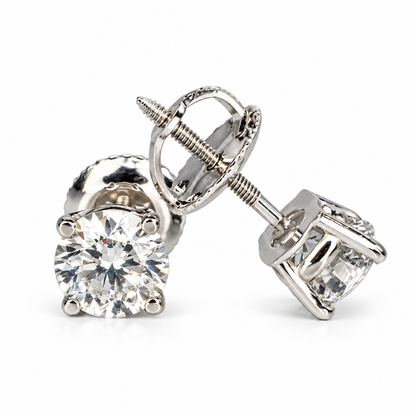 Moissanite Stud Earrings, Wedding Earrings, Screw Back, Push Back Earring, Earrings for Women & Men Earrings for Gift moissanite earrings