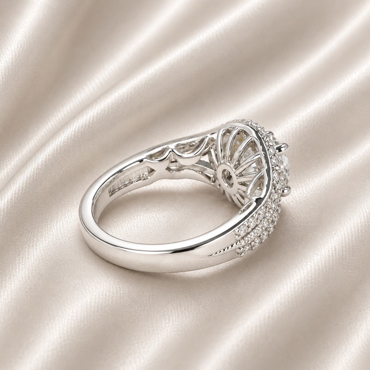 Lab grown diamond engagement ring 14k solid gold, cvd lab created diamond ring, round diamond wedding ring, certified diamond ring
