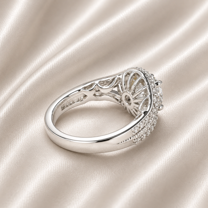 Lab grown diamond engagement ring 14k solid gold, cvd lab created diamond ring, round diamond wedding ring, certified diamond ring