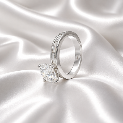 2.70 CTW Lab Grown Diamond Engagement Ring 14K Gold Round Cut Lad Created Diamond Anniversary Ring For Her Three Stone Diamond Ring # 8495