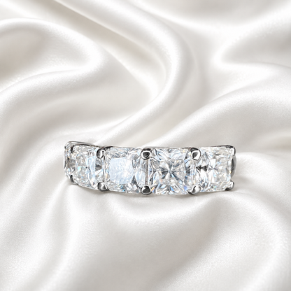 Lab grown diamond stacking wedding band, half eternity diamond matching wedding band solid gold, lab created diamond anniversary band