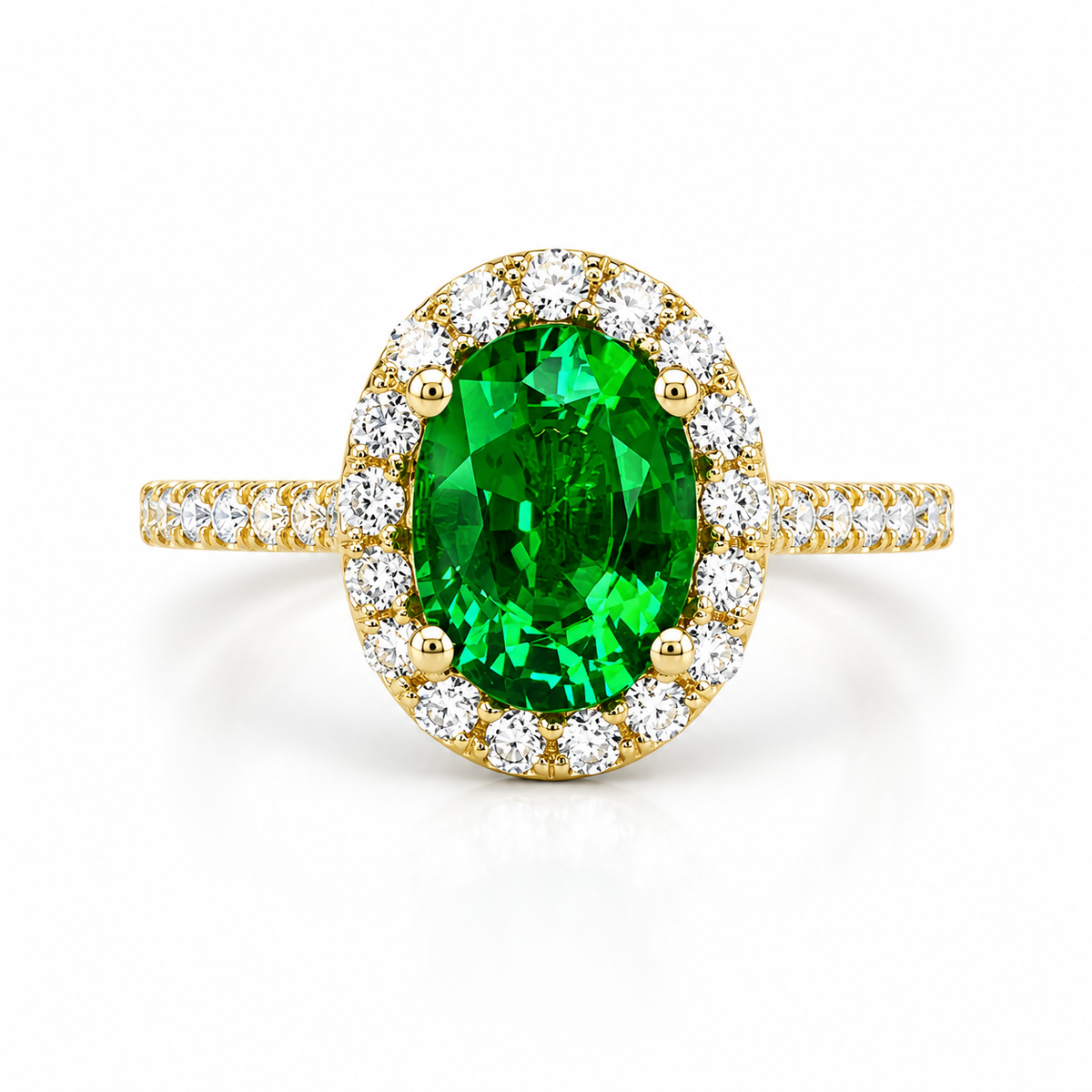 Oval green emerald engagement ring 14k solid gold, Moissanite oval halo engagement ring, Unique wedding anniversary promise ring women #8020