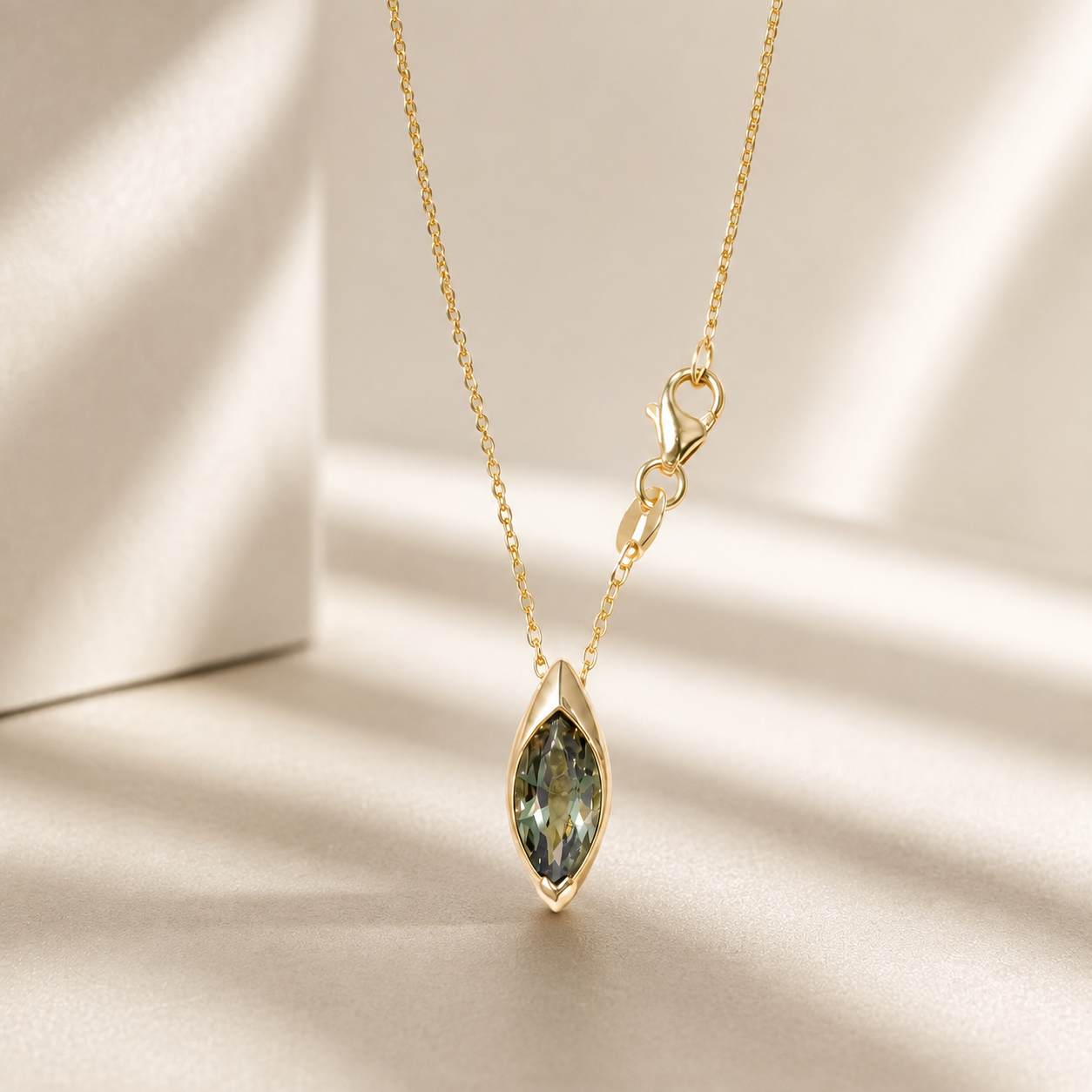 1.00 CTW Blue Sapphire Pear Shape Bezel Set Pendant Necklace 14K Solid Gold Dainty Layering Necklace Birthstone Jewerly #8830