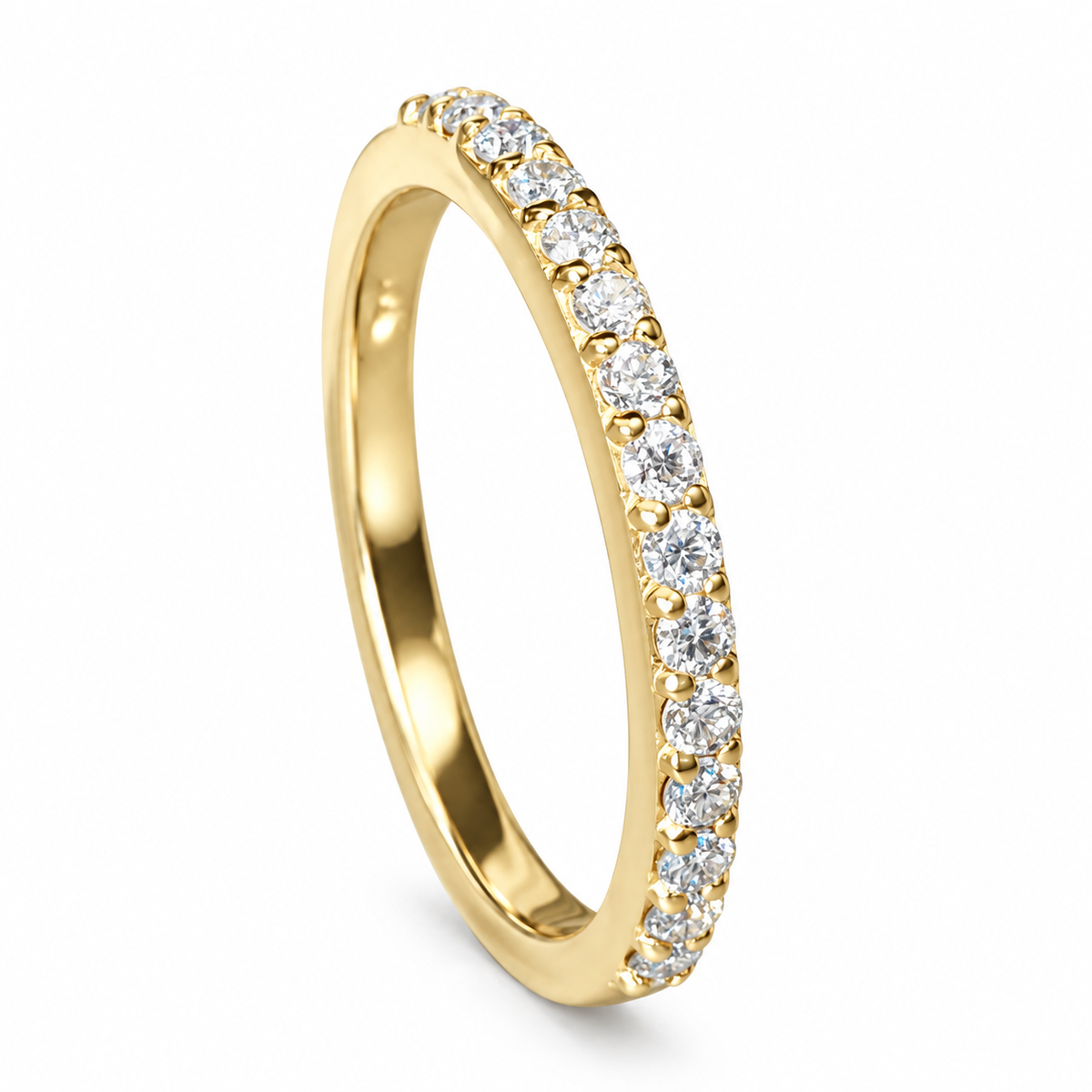 Diamond Wedding Band / Dainty Ring With Diamonds / Delicate Diamond Ring / 14k Yellow Gold / Diamond Stackable Band  / #6466 #6467