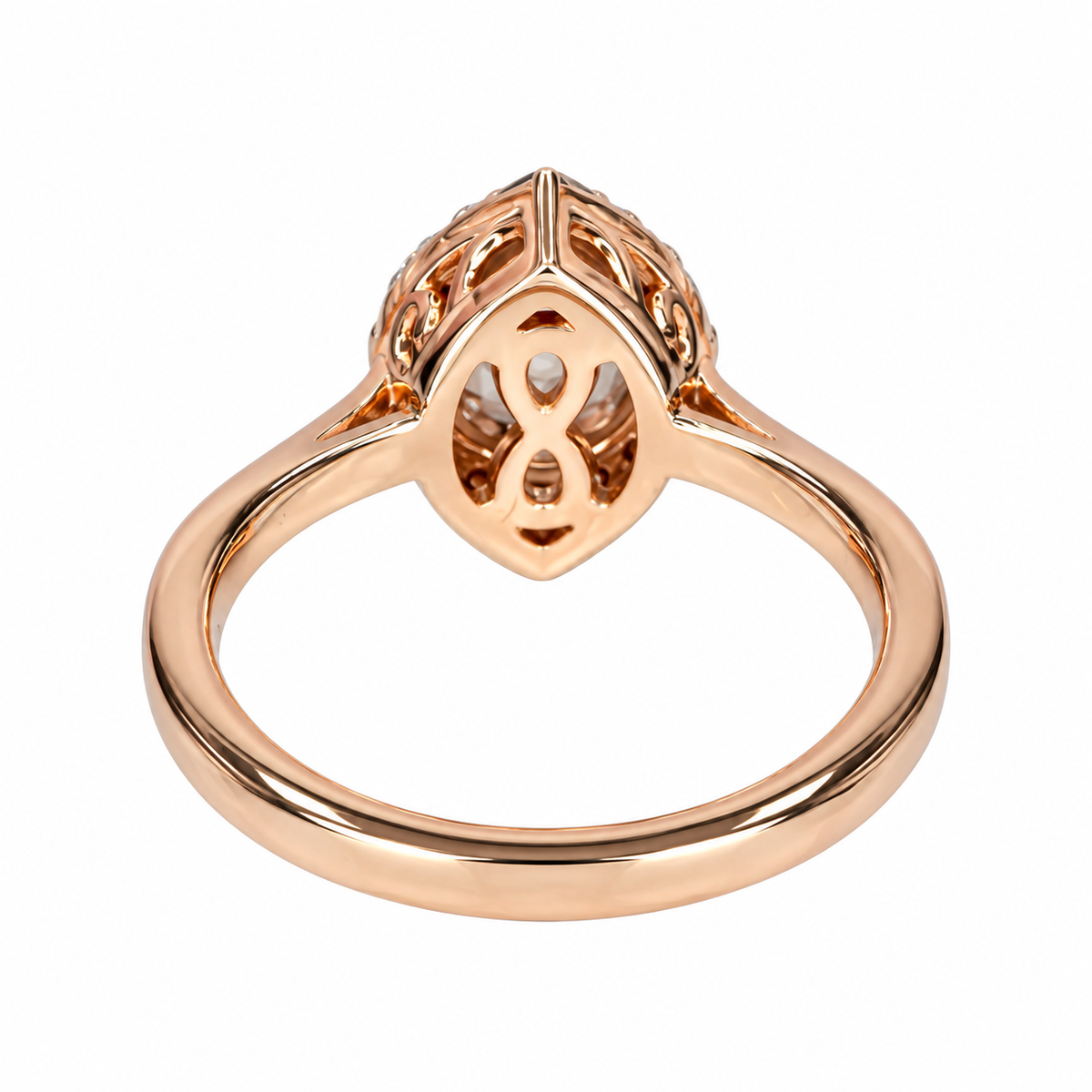 Morganite ring, rose gold ring round shaped genuine morganite engagement ring, Peach morganite ladies wedding anniversary promise ring #6414