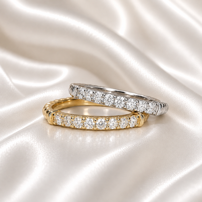 Diamond Stacking Band For Women 14k Solid Gold, Thin Layering Wedding Band, Matching wedding Band #8827