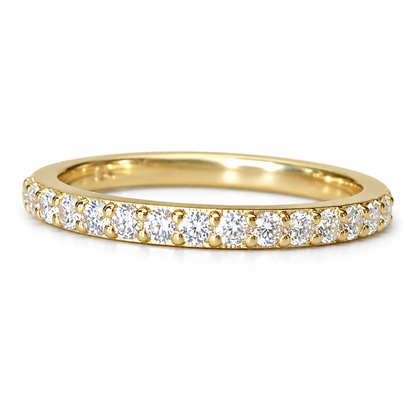 Diamond Wedding Band / Dainty Ring With Diamonds / Delicate Diamond Ring / 14k Yellow Gold / Diamond Stackable Band  / #6466 #6467
