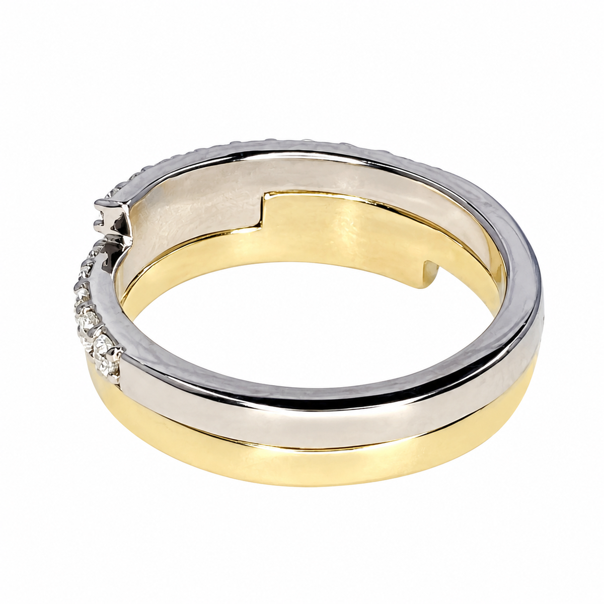 Black Diamond Stacking Band 14K Solid Gold, Bypass Diamond Ring, Black Diamond Band, Dainty Diamond Wedding Band, Diamond Ring Women