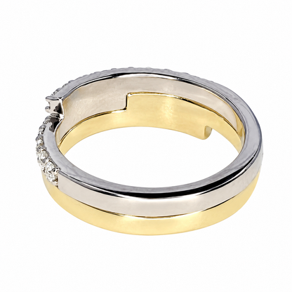 Black Diamond Stacking Band 14K Solid Gold, Bypass Diamond Ring, Black Diamond Band, Dainty Diamond Wedding Band, Diamond Ring Women