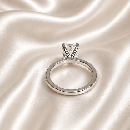 2.00 CT Lab Grown Diamond Engagement Ring | Radiant Cut Lab Created Diamond Ring | Simple Solitaire Diamond Ring | Lab Diamond Ring | 14K Solid Gold