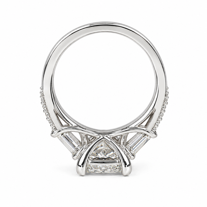 Radiant Cut Moissanite Engagement Ring White Gold Moissanite Engagement Ring For Women Unique Vintage Promise Wedding Anniversary Ring #7376