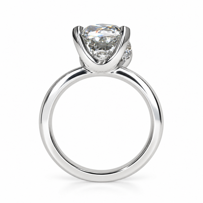 Cushion Cut Moissanite Engagement Rings 14k Solid Gold For Women, Portrait Moissanite Engagement  Rings Unique Moissanite Mothers Ring 7260