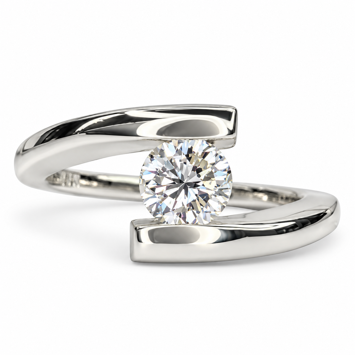 Round Solitaire Diamond Engagement Ring, Ladies Unique Diamond Solitaire Wedding Ring, 14k Yellow Gold Round Brilliant Diamond Ring    #7096