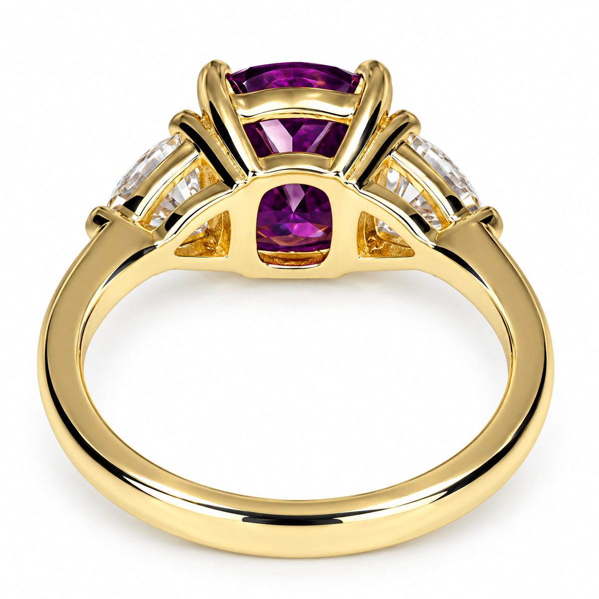 5.00 CT Alexandrite Engagement Ring, Alexandrite Ring, 14k White Gold, Cushion Cut Ring, Gift For Her, June Birthstone Ring, Purple Gemstone