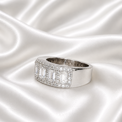 2.70 CTW Lab Grown Diamond Mens Wedding Band 14K Solid Gold #8492