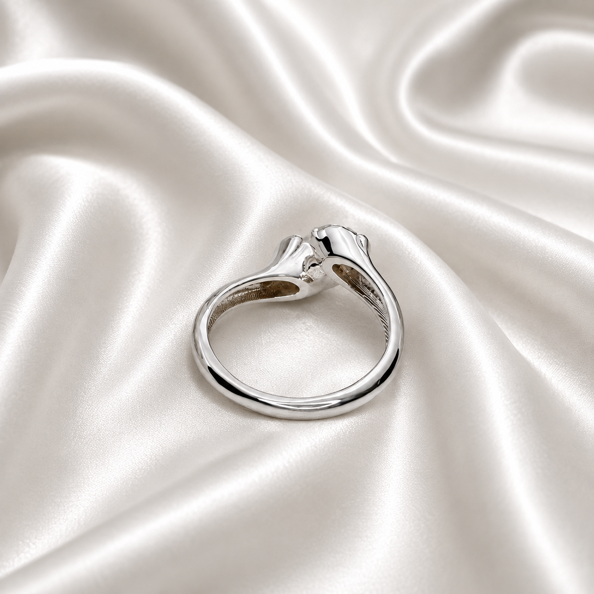 1.50 CTW Round Cut 2 Stone Lab Grown Diamond Ring 14k Solid Gold , Toi Et Moi Diamond Ring Gift For Mom , Twist Band Lab Diamond Ring #8349