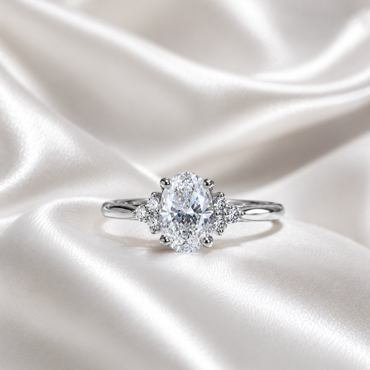 1 Carat Oval Lab Diamond Engagement Ring IGI Certified , Lab Grown Diamond Solitaire Solid Gold , Lab Grown Diamond Wedding Ring #8807