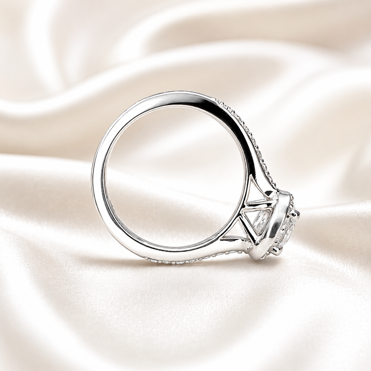 Lab grown diamond engagement ring 14k solid gold, round cut lab created cvd diamond ring, Certified lab grown diamond wedding rings