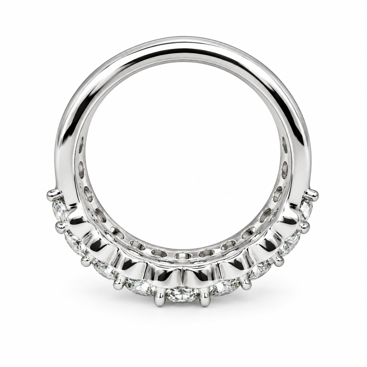 Moissanite Engagement Ring White Gold Cluster Ring , Moissanite Cluster Cocktail Ring , Unique Vintage Ladies Moissanite Promise Ring  #7367