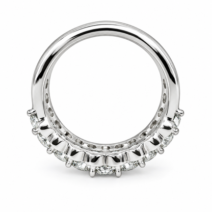 Moissanite Engagement Ring White Gold Cluster Ring , Moissanite Cluster Cocktail Ring , Unique Vintage Ladies Moissanite Promise Ring  #7367