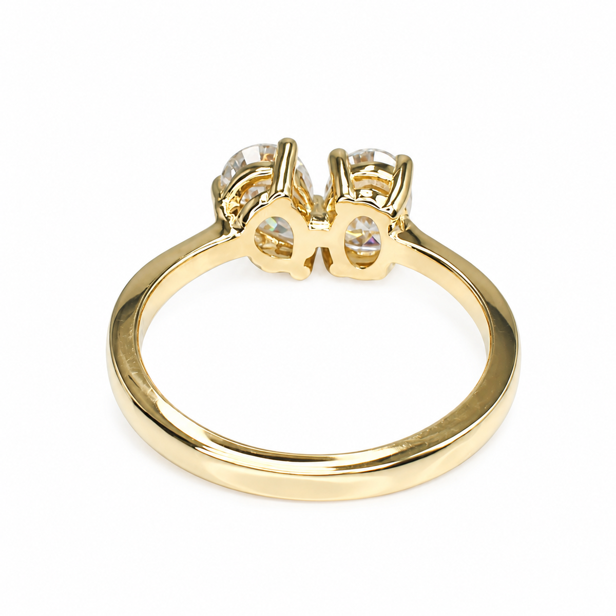 Toi et Moi Ring, Two Stone Engagement Ring, Birthstone Ring, Oval and Pear Ring, Unique Engagement Ring, Anniversary Ring,  Love Ring, #7312
