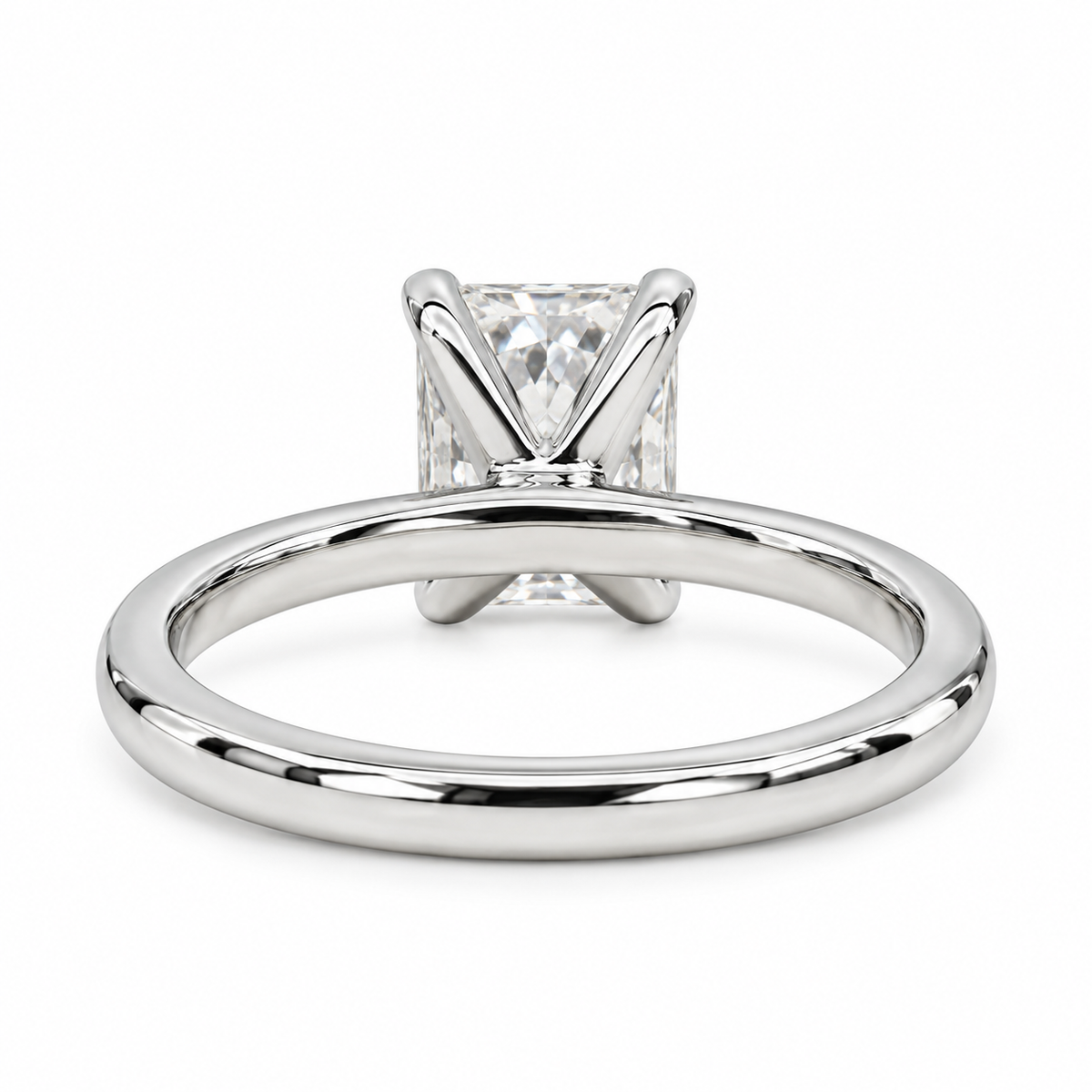 Radiant Cut Moissanite Engagement Ring 14K Gold Solitaire | Radiant Cut Ring | Moissanite Solitaire Wedding Promise Anniversary Ring |  8239