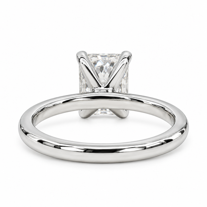 Radiant Cut Moissanite Engagement Ring 14K Gold Solitaire | Radiant Cut Ring | Moissanite Solitaire Wedding Promise Anniversary Ring |  8239