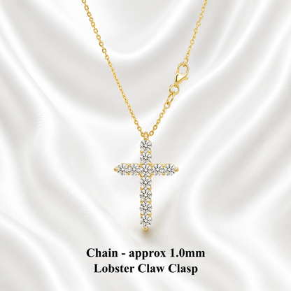 0.66 CTW Lab Grown Diamond Cross 14K Solid Gold , #8803