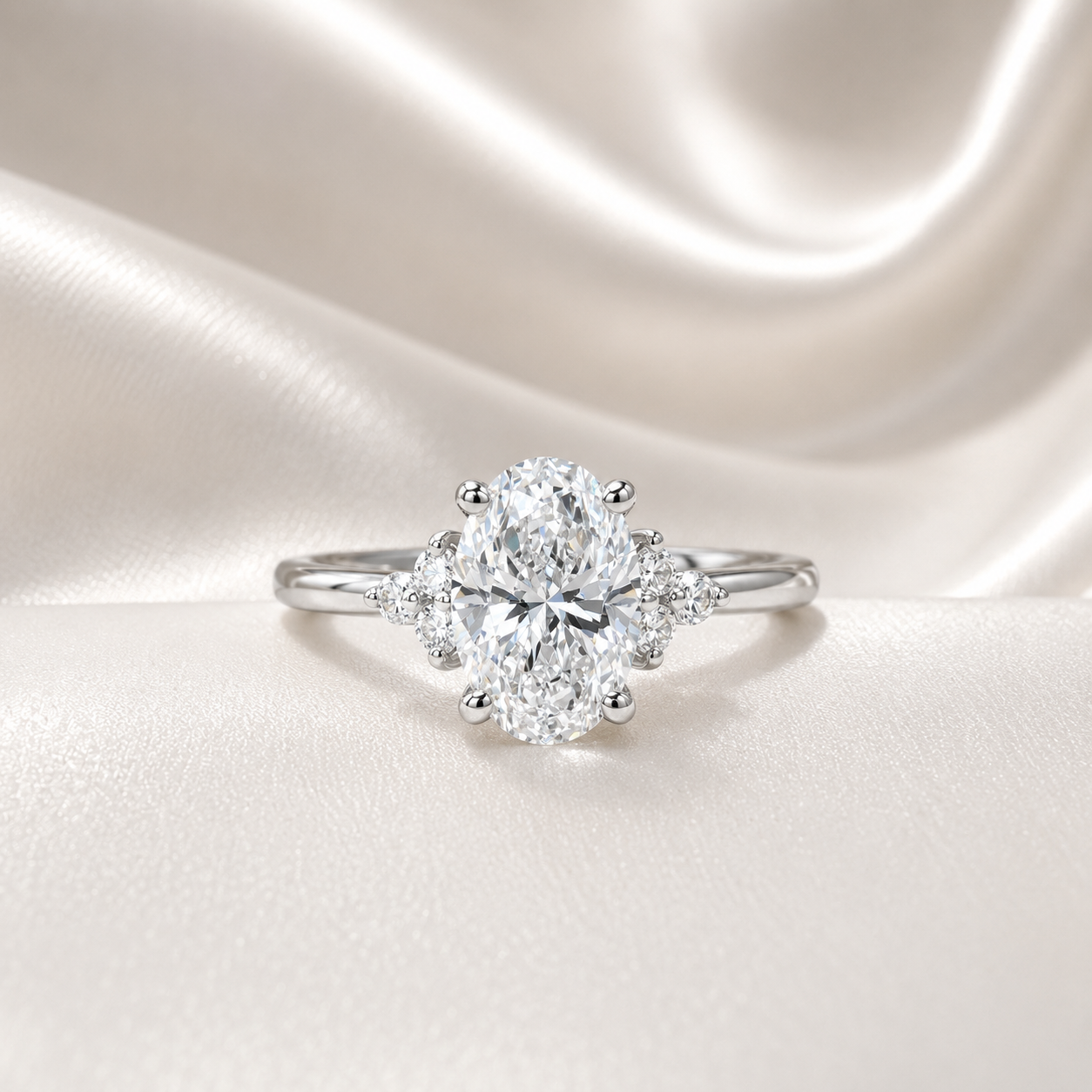1 Carat Oval Lab Diamond Engagement Ring IGI Certified , Lab Grown Diamond Solitaire Solid Gold , Lab Grown Diamond Wedding Ring #8807