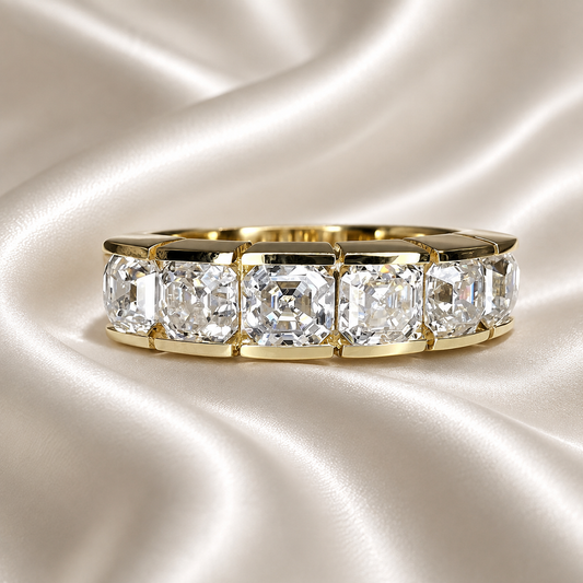 Lab grown diamond stacking wedding band, half eternity diamond matching wedding band solid gold, lab created diamond anniversary band