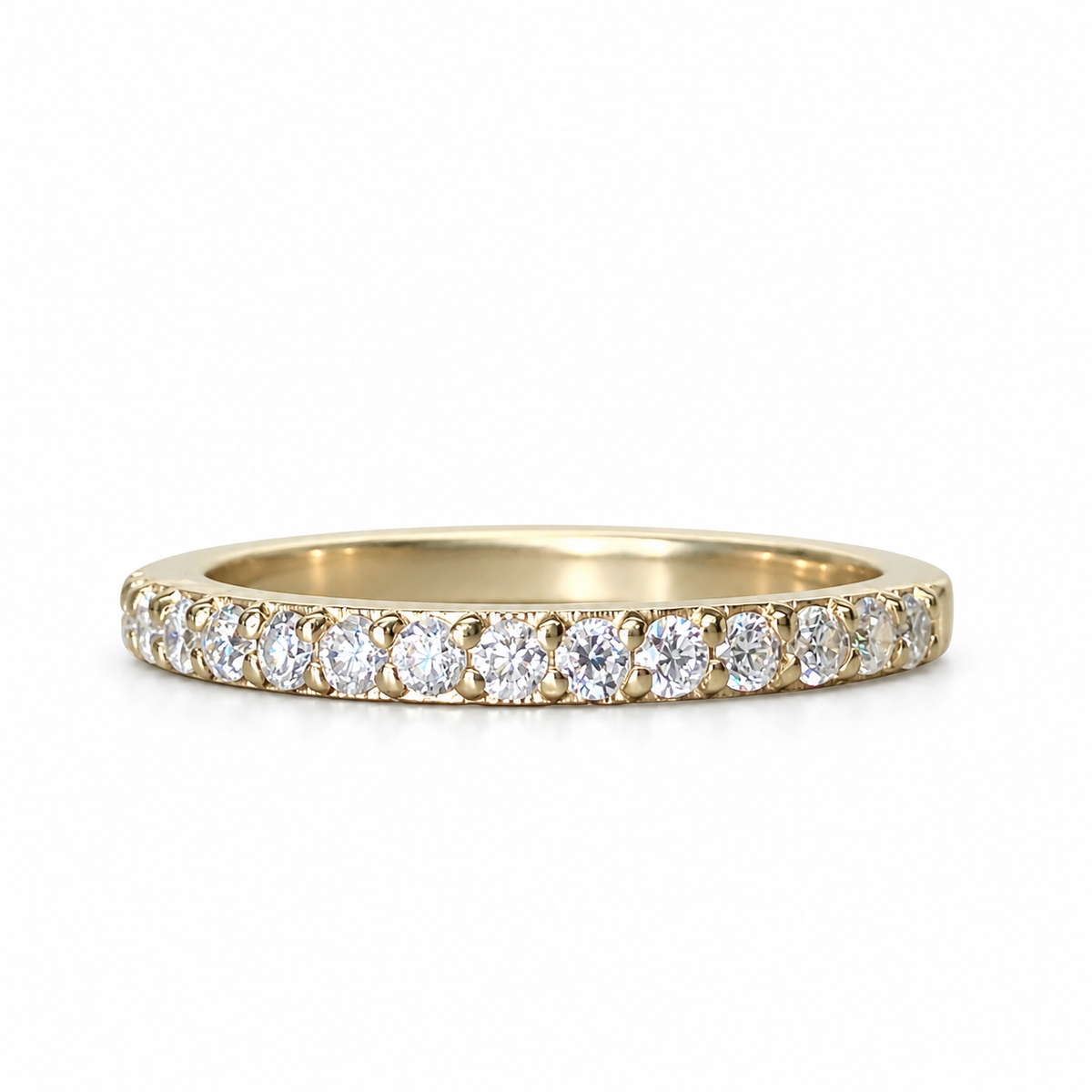 Diamond Wedding Band / Dainty Ring With Diamonds / Delicate Diamond Ring / 14k Yellow Gold / Diamond Stackable Band  / #6466 #6467
