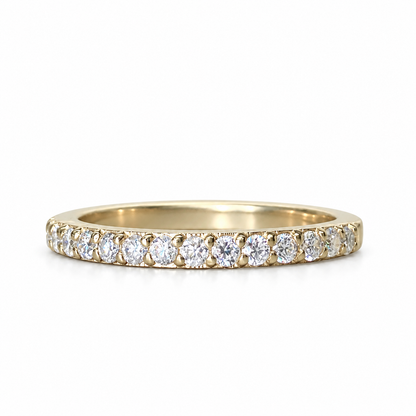 Diamond Wedding Band / Dainty Ring With Diamonds / Delicate Diamond Ring / 14k Yellow Gold / Diamond Stackable Band  / #6466 #6467