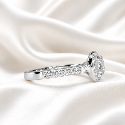 Lab grown diamond engagement ring 14k solid gold, round cut lab created cvd diamond ring, Certified lab grown diamond wedding rings