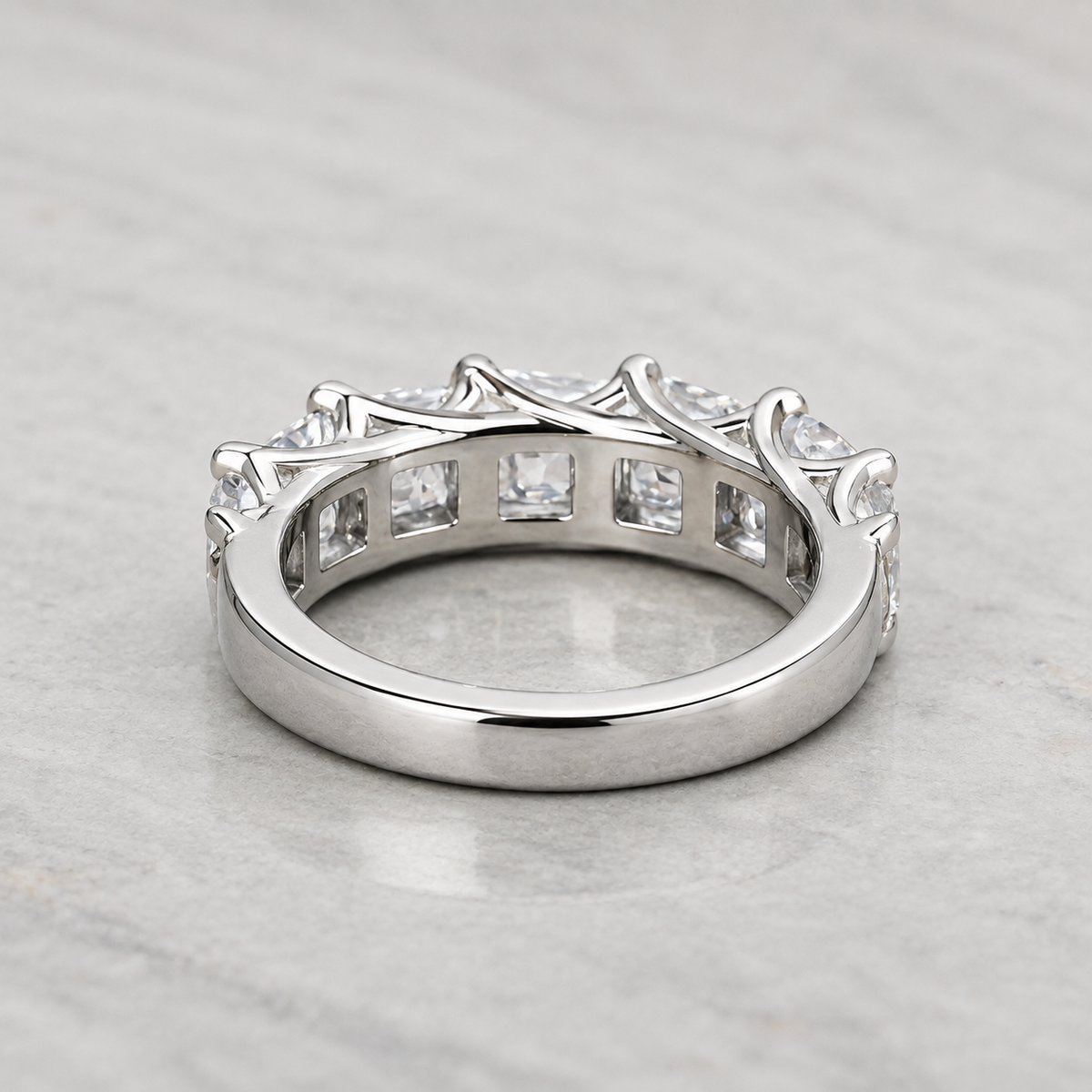 Lab grown diamond stacking wedding band, half eternity diamond matching wedding band solid gold, lab created diamond anniversary band