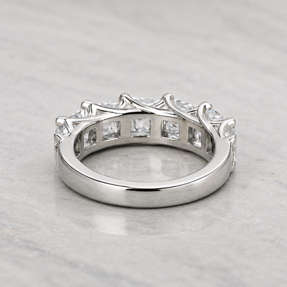 Lab grown diamond stacking wedding band, half eternity diamond matching wedding band solid gold, lab created diamond anniversary band
