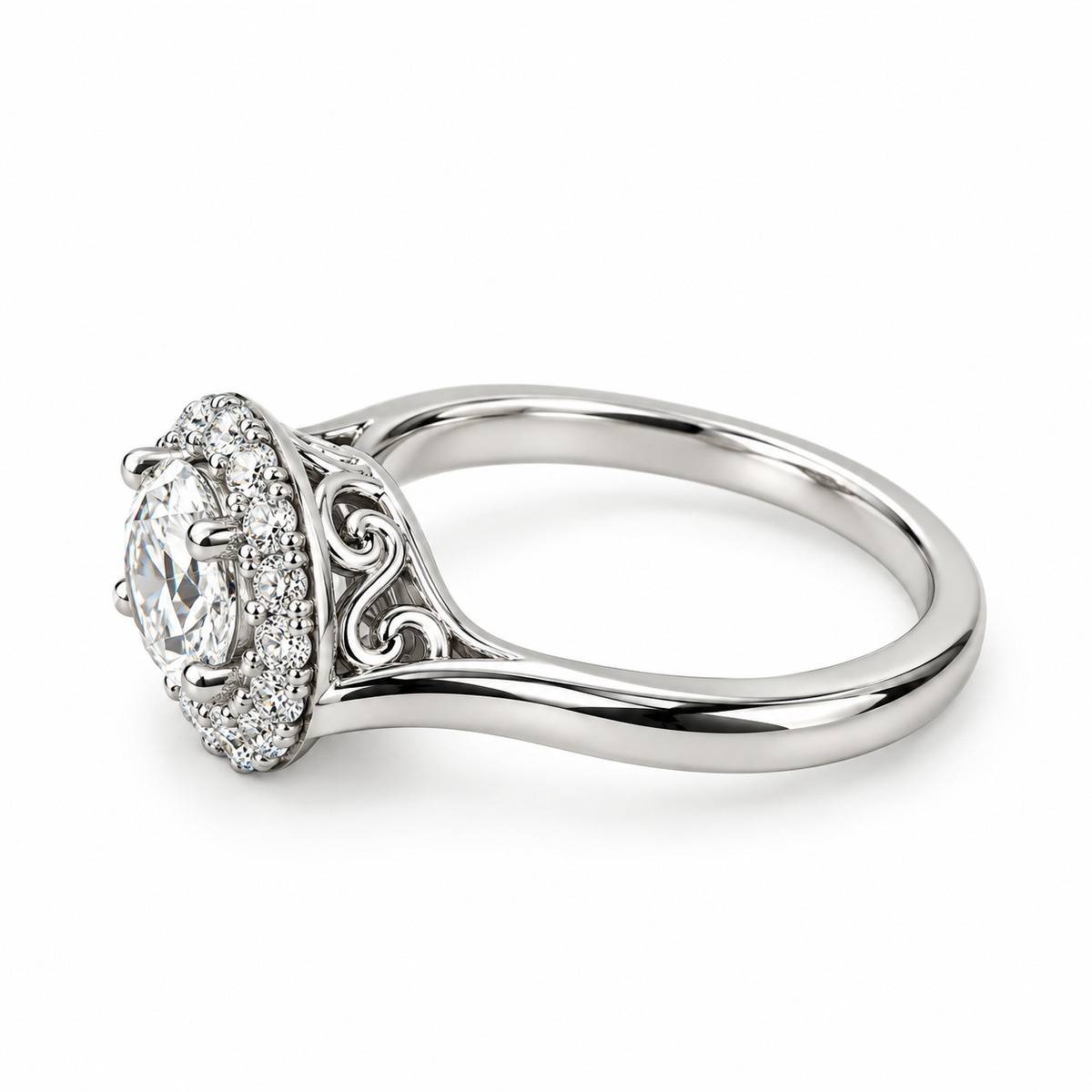 Marquis Moissanite Sideways Ring Halo White Gold Unique Evil Eye Moissanite Ring Sideways Marquis Anniversary Wedding Promise Ring  #7437