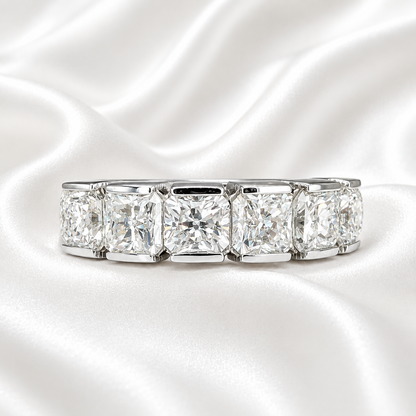 Lab grown diamond stacking wedding band, half eternity diamond matching wedding band solid gold, lab created diamond anniversary band